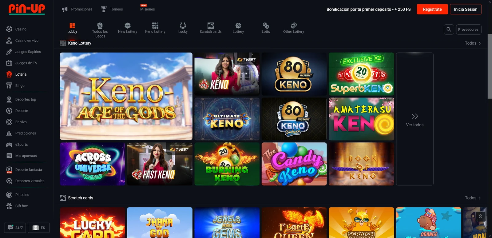 Juegos de loter a — Pin-Up