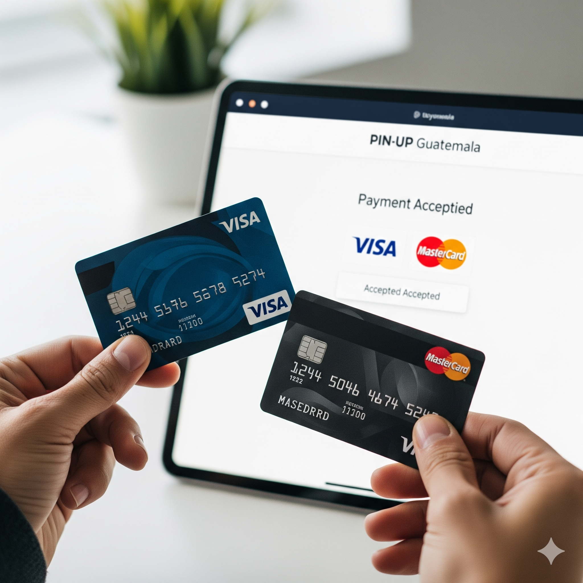 Tarjetas Visa y Mastercard aceptadas en Pin-Up Guatemala