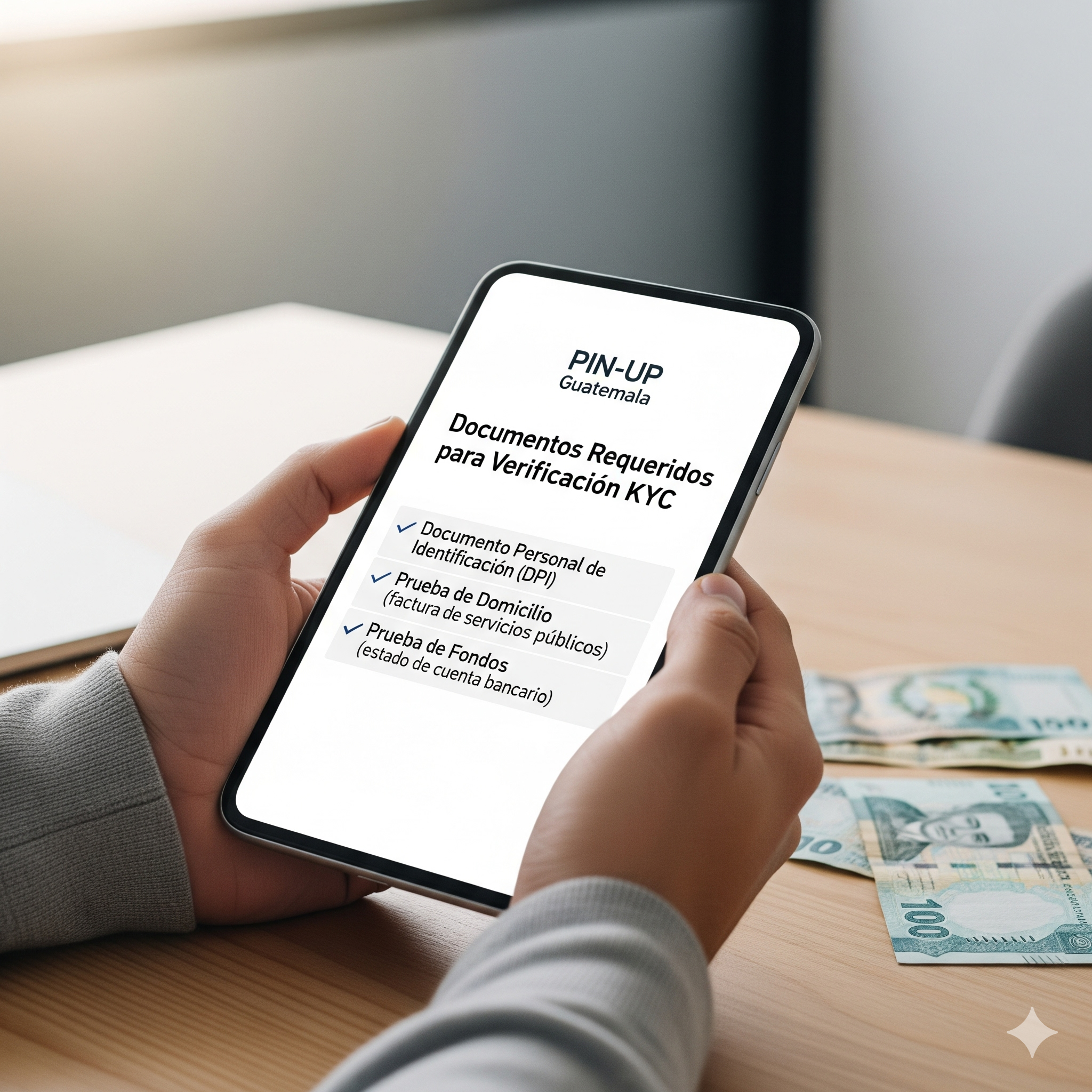 Documentos requeridos para verificación KYC Pin-Up Guatemala